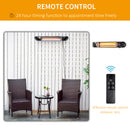 Outsunny 2000W Electric Patio Heater Wall Mounted Heater