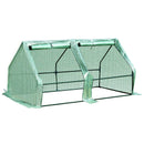 Outsunny 180x90x90cm Mini PE Grid Cover Steel Frame Greenhouse Green