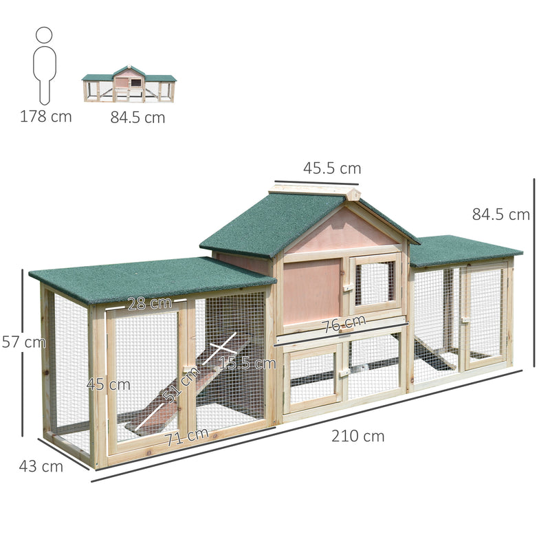 PawHut- Deluxe Rabbit Hutch