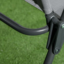 Outsunny Patio Bistro Set Folding Chairs & Coffee Table for Balcony,Grey