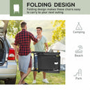 Outsunny 2Pcs Outdoor Patio Folding Chairs, Portable Garden Loungers Black