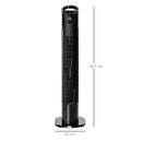 HOMCOM LED Tower Fan With 70° Oscillation 3 Speed 3 Mode LED Panel Remote Black