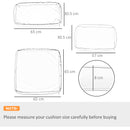 Outsunny Garden Rattan Sofa Set Polyester Cover Replacement No Cushion Grey