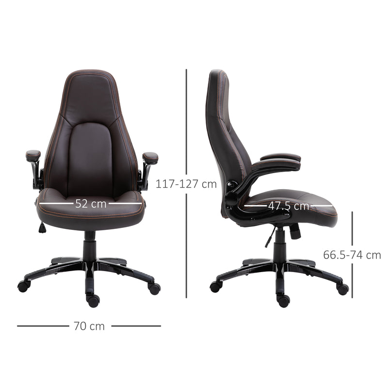 Vinsetto High Back Office Chair Adjustable Height Swivel Chair w/ Tilt Function