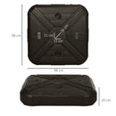 Outsunny Fillable Cantilever Parasol Base Weights with Steel Cross Base & Wheels