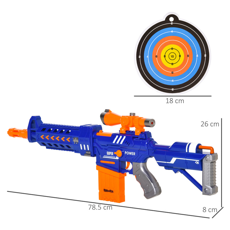 HOMCOM Automatic Foam Blaster Toy Gun Shooter 20 Soft EVA Darts for 8-12 Year
