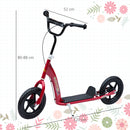 HOMCOM Push Scooter Teen Kids Stunt Bike Ride On with 12" EVA Tyres, Red