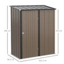 Outsunny Outdoor Storage Shed Steel Garden Shed w/ Lockable Door for Backyard