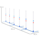 PawHut Dog Weave Pole Set Agility Starter Kit Pet Outdoor Exercise Training Set