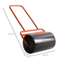 Outsunny Combination Push/Tow Lawn Roller Filled w/ 38L Sand or Water Garden
