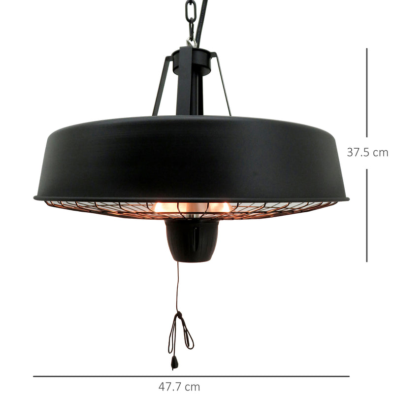 Outsunny Adjustable Infrared Halogen Ceiling Mounted Light Heater 1000/2500W