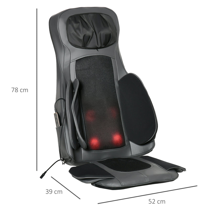 HOMCOM Back & Neck Massager w/ Heating Deep Tissue Kneading Compress Vibrating