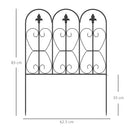Outsunny 5PCs Decorative Garden Fencing Metal Border Edging