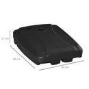 Outsunny 7kg Parasol Base  w/ Wheels Water and Sand, Up to 75kg Black