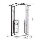 Outsunny Garden Entrance Arch Bench Outdoor Patio Rose Trellis Climbing Plant
