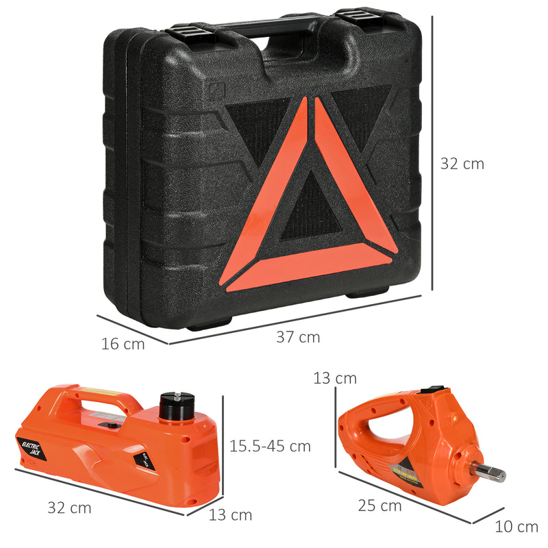 DURHAND 5 Ton 12V Automatic Car Jack Kit, Impact Wrench, Case for Emergency Tyre