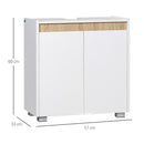 kleankin Modern Bathroom Sink Cabinet, Floor Standing Under Sink Cabinet White