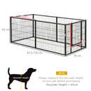 PawHut Heavy Duty 6 Panel Pet Playpen for Small Dogs, 82.5-150 x 61cm