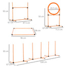 PawHut Pet Agility Training Equipment Dog Jump Hurdle Bar Obedience Training Set
