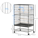 PawHut Large Bird Cage Budgie Cage for Finch Canaries Parrot with Stand Grey