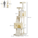 PawHut Condo Furniture Scratcher Post Pet Cat Tree Kitten Bed House Play Toy