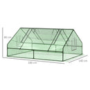 Outsunny Greenhouse Flower Planter Mini Zipper Garden Patio Steel 1.8 M