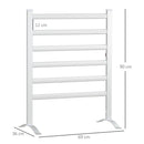 HOMCOM 6 Bar Electric Towel Warmer Aluminum Wall Mounted & Free Standing Silver