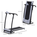 HOMCOM Foldable Walking Treadmill, Aerobic Exercise Machine w/ LED Display