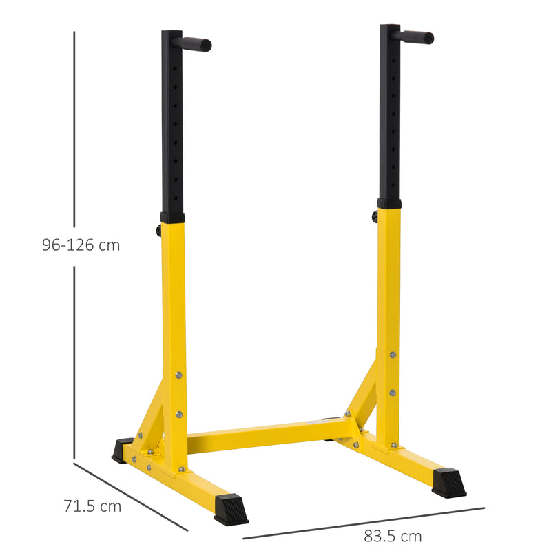 HOMCOM Dip Station Chin Up Parallel Bars Pull Up Power Tower Home Gym Workout