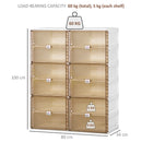 HOMCOM 20-Pair Portable Shoe Cabinet, Folding Shoe Storage Organizer for Hallway