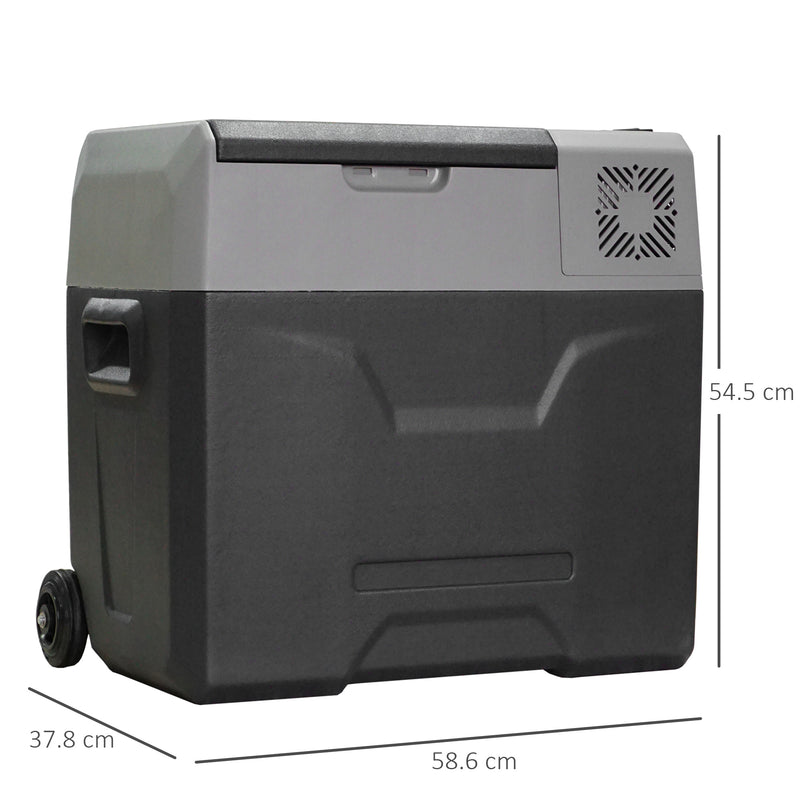 HOMCOM Car Refrigerator, Portable 12/24V 50L Fridge Freezer, Down to -20?