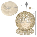 PawHut Wicker Cat Bed Elevated Rattan Kitten Basket Cozy Cave w/ Soft Cushion