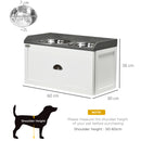 PawHut Stainless Steel Raised Dog Bowl w/ 21L Storage Drawer, for Large Dogs