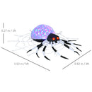 HOMCOM 5FT Long Halloween Inflatable Spider Blow-Up Outdoor LED Garden Display
