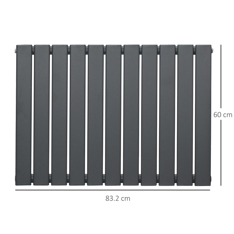 HOMCOM 83 x 60cm Single Panel Vertical Radiator, Space Heater, Grey