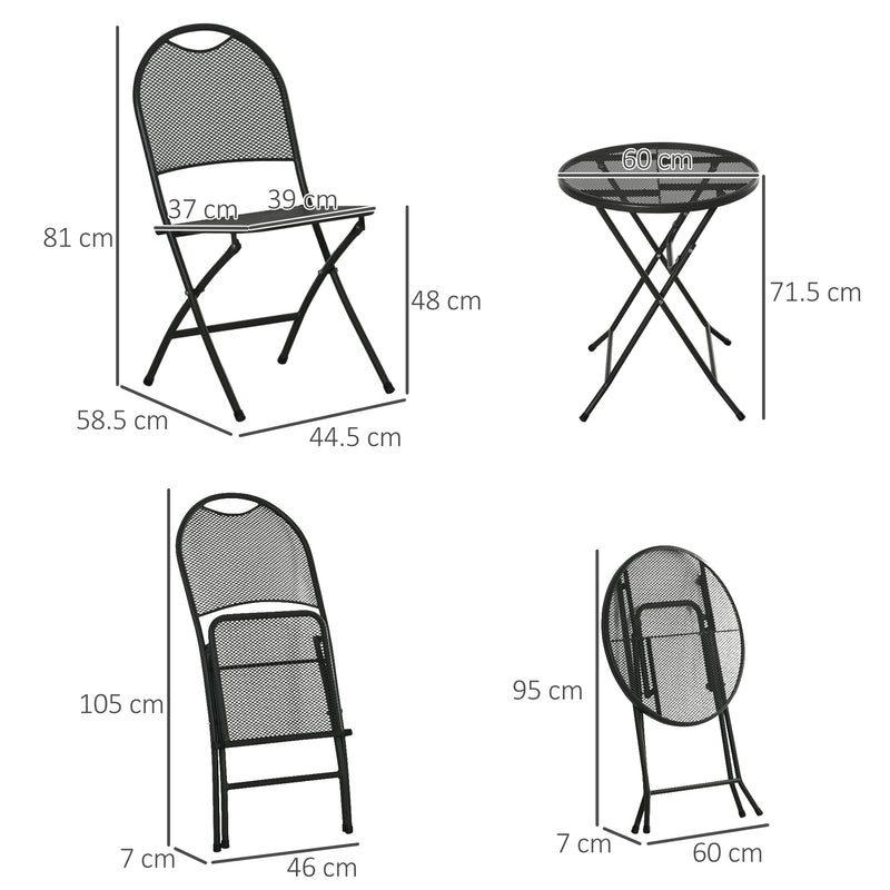 Outsunny-Garden Coffee Bistro Set - 3 Piece