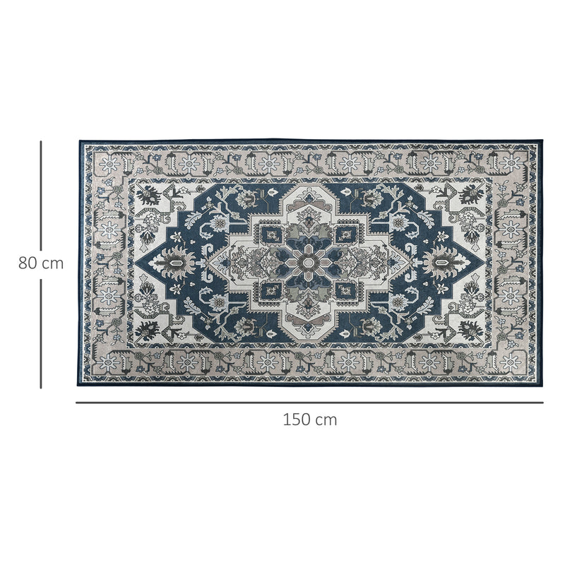HOMCOM Area Rugs for Living Room Bedroom, Vintage Large Carpet, 80x150 cm