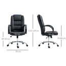 Vinsetto Executive Office Chair High Back Computer Desk Chair w/ Armrests Black