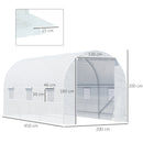 Outsunny 4.5 x 2M Walk-in Polytunnel Greenhouse for Garden, Galvanised Steel