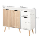 HOMCOM Storage Cabinet Floor Standing Sideboard with Drawer Kitchen, Living Room