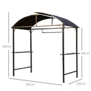Outsunny Gazebo Marquee Canopy Awning Shelter Garden Patio BBQ Tent Grill Black