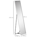 HOMCOM Full Length Mirror Dressing Mirror Wall-Mounted Entryway Black Frame