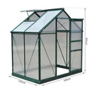 Outsunny 6x4ft Walk-In Polycarbonate Greenhouse Plant Grow Galvanized Aluminium
