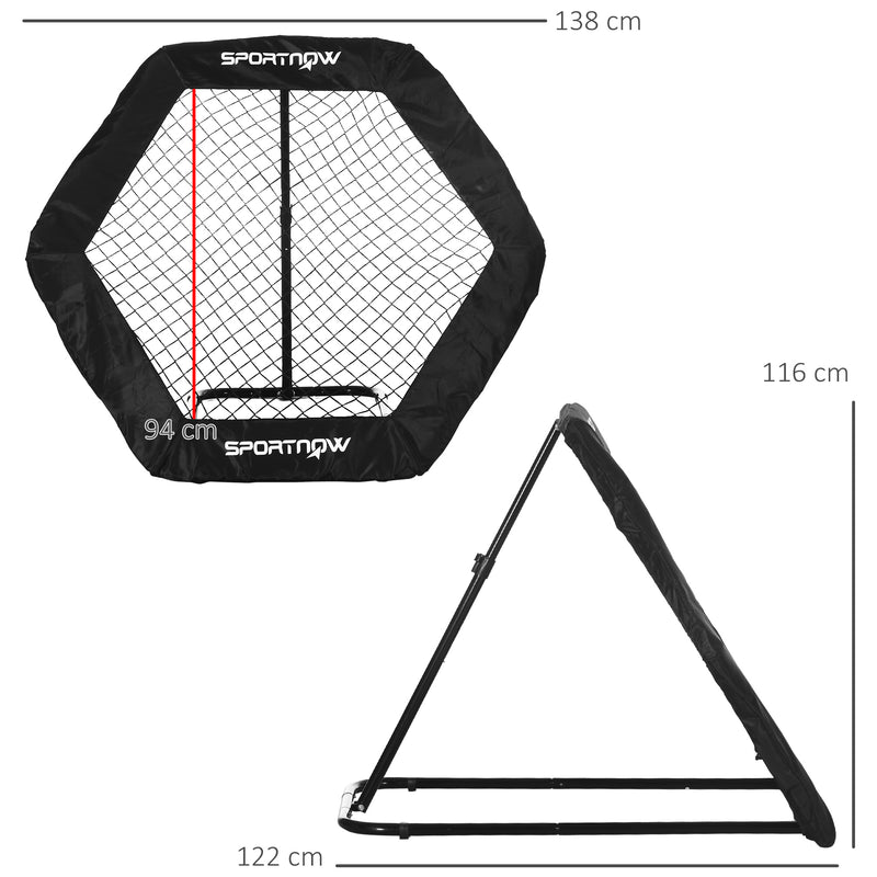 SPORTNOW Foldable Rebounder Net, Football Training Net with Adjustable Angles