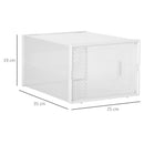 HOMCOM 18PCS Stackable Clear Plastic Shoe Storage Box for UK/EU Size 8.5/43