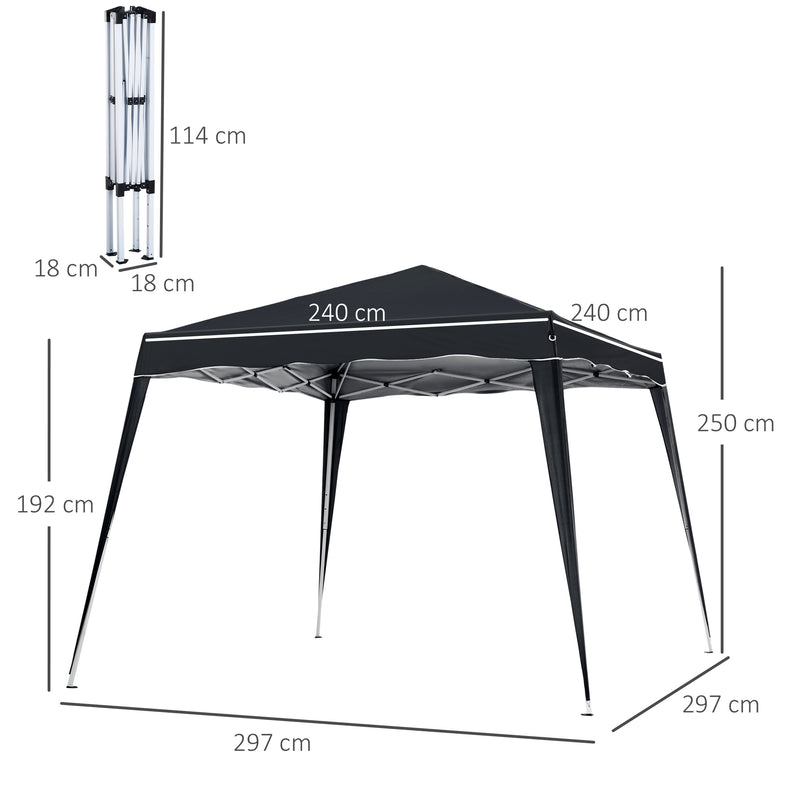 Outsunny Garden Pop up Gazebo Tent Marquee Party Water-resistant 2.5 x 2.5M