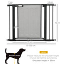 Pressure Fit Safety Gate for Doors, Dog Gate w/ Auto Close, 75-103 cm - Black