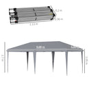Outsunny 3 x 6 m Pop Up Gazebo Patio Party Event Heavy Duty Canopy Grey