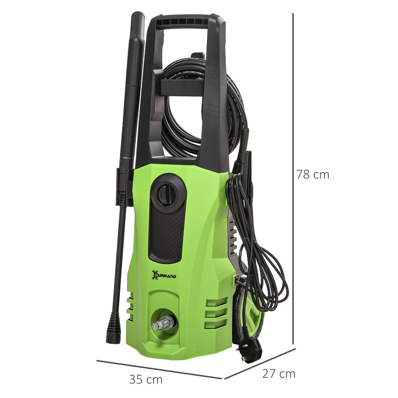 DURHAND High-Performance Power Washer 1800W, 150 Bar, 510 L/h, for Garden, Car