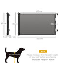 PawHut Retractable Stair Gate for Dogs Mesh Safety Gate - Black